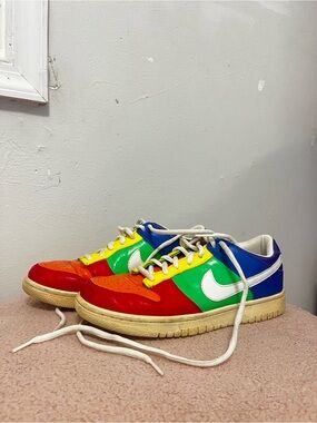 Nike Multicolor Rainbow Low-Top Dunk Sneakers - Rainbow Colorway